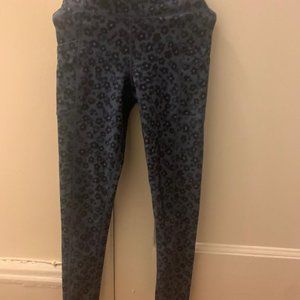 Gap Fit Girls blue cheetah print leggings - size 14-16